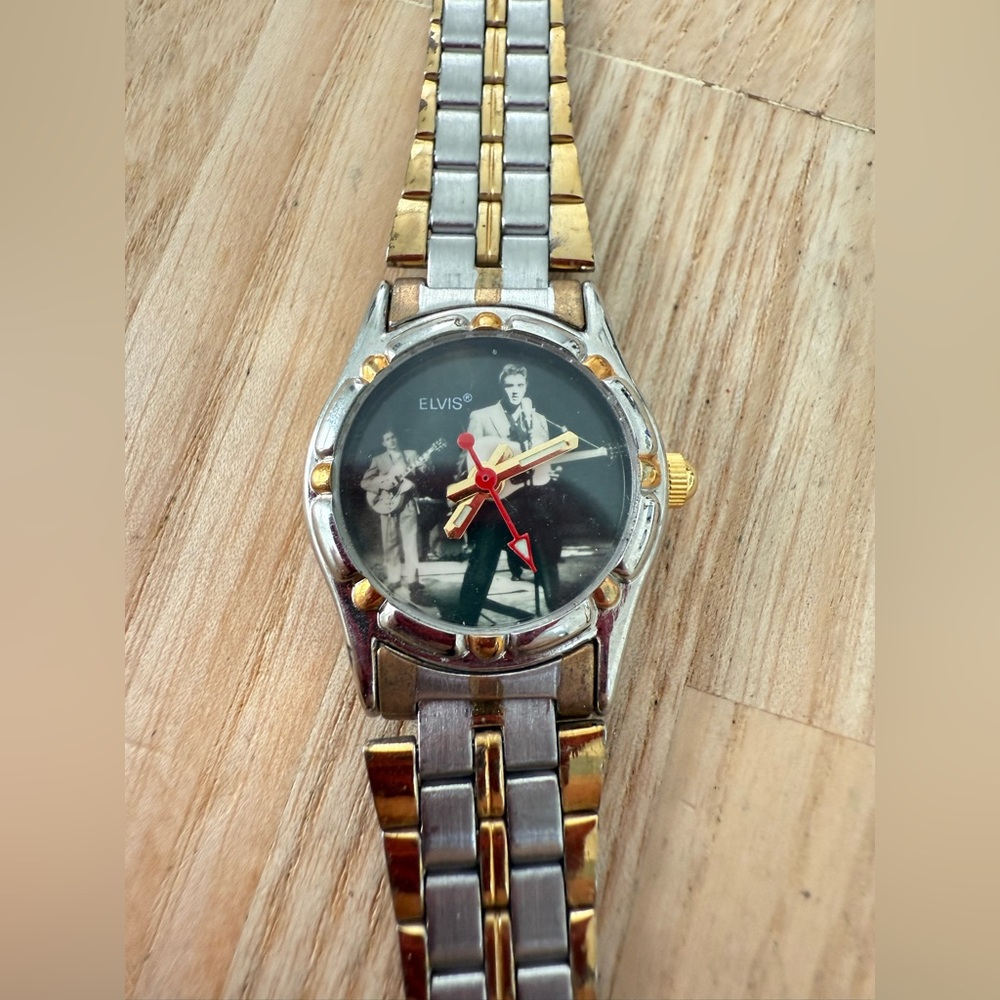 Elvis Presley two tone ladies watch NEW BATTERY